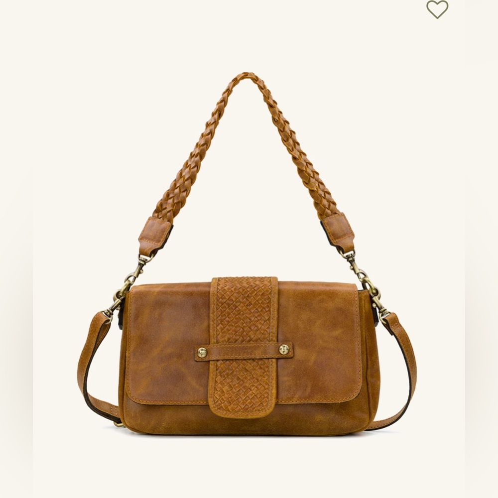 Patricia Nash Elba Flap XBODY.Color: Cognac.